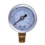 1/8'200ps-Manometer-Brennstoff-Luftkompressor-Messgerät-Hydraulikdruckprüfgerät doppelklact-Druckmesser für Brennstoffluftölflüssigk