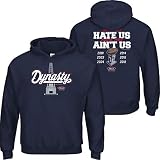 Smack Apparel NE Fußball-Fans. Dynasty. Hate 'Cause They Ain't Us. T-Shirt, Gr. S / 5X, Marineblau, Herren, Navy, 5XL