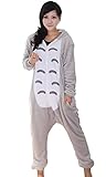 schlafanzug herren winter langarm Totoro Stil einteiler flanell Onesie Pyjama,XL