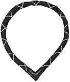 ABUS Kettenschloss Iven Chain 8210 – Fahrradschloss aus gehärtetem Stahl – mit Kunstfaserummantelung – ABUS-Sicherheitslevel 10 – 140 cm – Schw