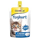 GimCat Yoghurt - Katzensnack aus echter laktosereduzierter Vollmilch mit Calcium für gesunde Knochen - 1 Beutel (1 x 150 g)