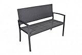 Parkbank Sanremo aus Aluminium / Kunststoff Farbe: Schw