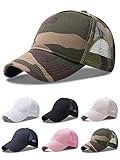 OCTERING Baseball Cap Unisex Baumwolle Baseball Mützen Reine Farbe Baseboard Baseballkappe, Armee-Grün, Einheitsgröß