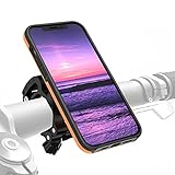 Morpheus M4s iPhone 13 PRO MAX Fahrradhalterung - Handyhalterung Fahrrad iPhone 13Pro Max - Halterung & iPhone 13 Pro Max Hülle magnetisch fürs Rad, DropTest, mit Quick Lock, Bike Kit orang