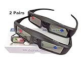 Sintron 3D Aktive Shutter Brille Rechargeable ST07-BT for RF/Bluetooth Sony, Panasonic, Samsung 3D TV & Epson 3D Projektor, 3D Glasses Eyewear Kompatibel TDG-BT500A TY-ER3D5MA TY-ER3D4MA (2 Pairs)