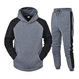 Herren Jogginganzug Baumwolle Winter Trainingsanzug Damen Lang Sportanzug Jungen Spleißen Trainingsanzug Tracksuit Set für Männer Jogginghose Fashion Unisex Freizeitanzug Men's Sportswear Jacke G