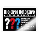 Spreadshirt Die DREI ??? Detektive Visitenkarte Sticker Sticker, One Size, Transparent g