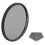 LENSKINS Zirkular-Polarisationsfilter für Kameraobjektive, 72 mm, CPL Zirkular-Polarisationsfilter für Kameralinse, 16-schichtig, wetterversiegelt, zirkularer Polarisationsfilter mit Objek