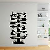Wandtattoo Vinyl Aufkleber Märchenbuch Straßenschild Tür Wandbild, Home Wanddekoration Wandaufkleber Wandbild Kunst Aufkleber A9 57x101