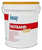 Knauf Rotband Reno Renovierspachtel 20kg - Dünnlagiges Verputzen von Ebenen Untergründen - Scheibenputz Rillenputz Gipsp