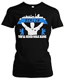 Berlin Support Damen T-Shirt | Stadt - Berlin Skyline - Sport - Fussball - City - Berlin Shirt Damen | Girlie (S)