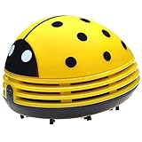 Käfer-Staubsauger, Mini Schreibtischreiniger, Mini Staubsauger Tragbare, Batteriebetrieben ABS Kunststoff Tragbare Entzückende Karikatur Kleiner Staubsauger für Zuhause, Büro, Computer Desktop, Gelb