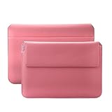 iCues MacBook Pro & Air 13“ Tasche | für 11.6 bis 14.0 Zoll Laptops Piquante Etui Hippo Rose | Premium Sleeve Hülle Schutzhülle Case für Notebook und Tablet Leder Cover S