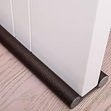Qimiaoge Zugluftstopper für die Tür, 96cm Türbodendichtung für eine effektive Dichtung gegen Zugluft, Zuschneidbar für Geeignete, Schutz vor Luftzug, Lärm, Insekten (Color : Coffee)