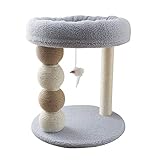 cat tree Katzenbaum for Indoor- Katzen 17, 7 Zoll 2 Schichten Katze- Condos stabile Katze Kletterrahmen bequemes Plüsch- Katzennest mit Kratzer- Pfosten Spaß- Vergnügungspark for Katzen k
