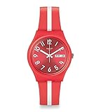 Swatch Damen Analog Quarz Uhr mit Silikon Armband GR709