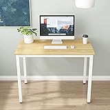 sogesfurniture Schreibtisch Computertisch Büromöbel PC Tisch, 100x60cm Bürotisch Arbeitstisch Esstisch aus Holz und Stahl, Einfache Montage, Helle Eiche BHEU-LD-AC100LO