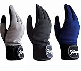 FINGER TEN Reithandschuhe Handschuhe Kinder Jungen Mädchen Jugend Reiten Reiter Reitsport Handschuhe Grau Schwarz Blau Comfortable Grip Paar Für Kinder Alter 5-14 (Schwarz, M