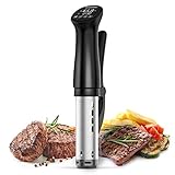 Sous Vide Garer, IPX7 wasserdicht Sous Vide Stick, 1200W Präziser Temperatureinstellung und digitaler Timer, Ultra leise, Edelstahl, für perfektes G