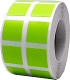 Hot Green Square Farbcodierschilder für die Organisation Inventar 0,50 Zoll-Quadrat-Punkte 1.000 Gesamt Adhesive Aufkleber auf einer R