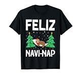 Feliz Navi-Nap Schlafendes Faultier Faule Tierliebhaber Weihnachten T-S