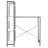 TENTI Computer-Schreibtisch - Computer-Studie Einfacher Schreibtisch-Tisch 4-Tier-Lagerregal Schrank Kinder-Schreibtisch-Büro 35,5 x 15 x 43,5 Z