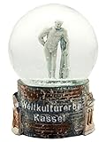 Souvenir Schneekugel Kassel Weltkulturerbe Wilhelmshöhe - Reiseandenken Deutschland- 30013-65mm D