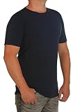 T-Shirt-Stretch K I T A R O -Rumpf EXTRALANG-Kurzarm mit Rundhals-in extra lang (Extra Langer Rumpf aus 95% Baumwolle 5% Elasthan in 3 Farben (XLT, Schwarz)