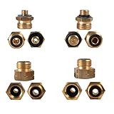 ACTIVA Adapter Set 4 teiliges Gasflaschen Adapter Set für das EU-Ausland zum Anschluss von Druckreglern an ausländischen Gasflaschen nummeriert mit 1 – 2 – 3 – 4 EU weit einsetzbar Rostfrei Langlebig