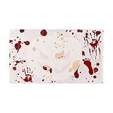 Blutige Badematte, MOPOIN Farbwechsel Verwandelt Blutrot Bei Nässe Blutiger Badvorleger Horror Bloody Bath Mat halloween Fußmatte Decke mit Kürbis Muster für Badezimmer WC Halloween Dek