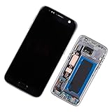 Duotipa Super AMOLED Display Kompatibel mit Samsung Galaxy S7 SM-G930F SM-G930A 5.1 inch LCD Display Bildschirm Digitizer Ersatzdisplay Assembly mit Rahmen + Werkzeugen(Schwarz)