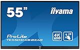 iiyama ProLite TE5503MIS-B2AG 138.8cm (55') IPS LED Large Format Display 4K UHD 20 Touchpunkte IR-Multitouch (VGA, HDMI, USB2.0/3.0, RS232, RJ45) 7H, PC-Slot, WLAN, Android OS, AntiGlare, 18/7