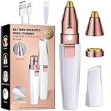 Aufgerüstet Elektrorasierer für Damen mit Licht,Elektrorasierer für Damen mit 2 Entfernungsköpfen geliefert,Augenbrauen Rasierund Gesichtshaarentferner für Gesicht Körp