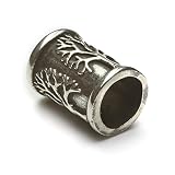 Drachensilber Lebensbaum Bartschmuck Bartperle 925 Silber keltischer Schmuck ausgefallener Haarschmuck Männer D