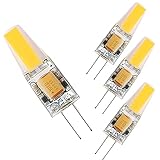 JUTHREE G4 LED-Birne 6W 12V, T3-LED-Glühlampe, 6W-LED-Glühlampen 40-60W-Halogenlampe, G4-BI-Pin-Basislampen, AC/DC 12V 600lm (4-Pack)(natürliches weiß)