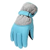 Fahrradhandschuhe Kinder Winddicht Wasserdicht Winter Regenhandschuhe Mädchen Junge Skifahren Snowboard Laufen Radfahren Gleitschutz Skihandschuhe Atmungsaktiv Warm Winterhandschuhe Ski H