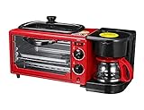 3-In-1-Multifunktions-Frühstücksmaschine ，Kaffee Bratpfanne Backofen Brotbackautomat Brottoaster Spiegelei Kaffeekocher ，1050W Nü