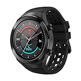 Smart Watch Herren Damen,Blutdrucküberwachung Überwachung der Herzfrequenz-EKG,Multifunktions-Bluetooth-Wetterruf-Smartwatch,Armbanduhr für Android- und iOS-Telefone(Size:Einheitsgröße,Color:Schwarz)