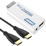Wii-zu-HDMI-Adapter, Wii-zu-HDMI-Konverter, Wii-HDMI-Adapter mit 3,5-mm-Audiobuchse und 1080p-720p-HDMI-Ausgang, kompatibel mit allen Wii-Display-Modi (HDMI-Kabel im Lieferumfang enthalten)