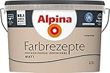 ALPINA Wandfarbe, Farbrezepte 2,5 Liter Zartes Puder Matt, hochdeckende Farb