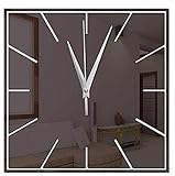 YYJYSM Wanduhr Funk Wanduhr Bahnhofsuhr Wanduhr Uhren Mode Quadrat Figuren Wohnzimmerdekoration kreativer Spiegel,C(Farbe:B) Für Wohnzimmer/Büro/Haus/Küche Dekor (Color : B)
