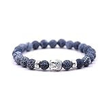 Bracelet Perle Bouddhist Perlen Budhist Armband - Chakra Perlen Armband und Boudha Kopf für Fru und Mann - B