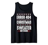Fehler 404 Weihnachtspullover nicht gefunden Computerprogrammierer Tank Top