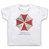 Death To Videodrome Resident Umbrella Corp Logo Evil Horror Game Film Kinder T-Shirt, Weiß, 9-11 J