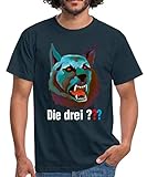 Spreadshirt Die DREI ??? Und Der Karpatenhund Cover Logo Männer T-Shirt, M, Navy
