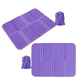 2 Stück sitzkissen Outdoor faltbar,Faltbares Sitzkissen,Thermo Sitzkissen,Sitzkissen Wasserdicht,Sitzunterlage Isolierende,Sitzunterlage Outdoor,Sitzkissen Garten Camping Picknick (Lila)