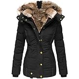 HHOP übergangsjacke Damen fur Parka Damen Mantel flanelljacke Damen daunenmantel Damen mädchen Winterjacken Weste lang Damen Steppmantel Winter Damen Lange W