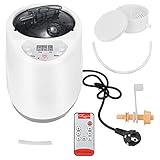 TOPQSC 2L Home Sauna Dampferzeuger 1000W Portable Dampfsaunen mit Fernbedienung Edelstahl-Dampferzeuger Digitales Bedienfeld Wird im Dampfbad Und im Spa Verwendet/Toxin Entfernen/Schö