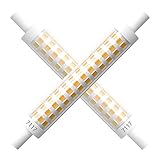 R7s Led 118mm, R7s Led Leuchtmittel, R7s Led Lampe, Led 118mm Warmweiß 3000K, 360° Abstrahlwinkel, 10 W Ersatz 100 W Halogenlampen, J Typ Doppelbasis Lineare 118mm R7s (2 Stück, Nicht Dimmbar)