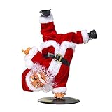 libelyef Elektrisches Spielzeug für Weihnachten, singend, Weihnachtsmann-Puppen, Musik, elektrisch, Weihnachtsmann, umgekehrt, Ornament, Weihnachtsmann, Musik, fü